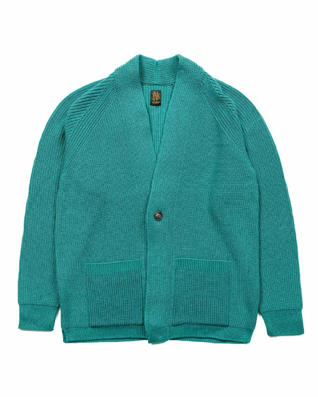 cotton-burlap cardigan soft -Batoner Signature 1B Cardigan Emerald