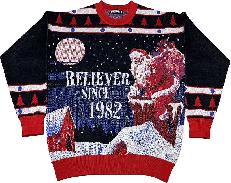 short pullover sweater desert layer -Believer Since 1982 Knitted Christmas Sweater