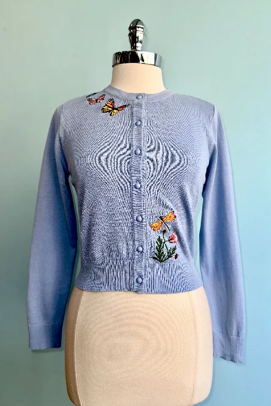 boucle-tweed cardigan cozy -Butterfly Field Jessie Cardigan by Collectif