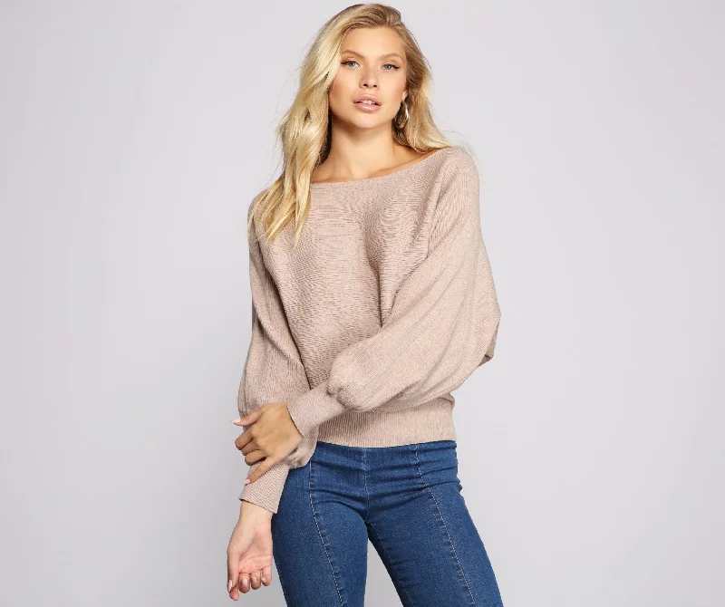 pullover sweater with mesh hem -Chic And Cozy Boat Neck Sweater