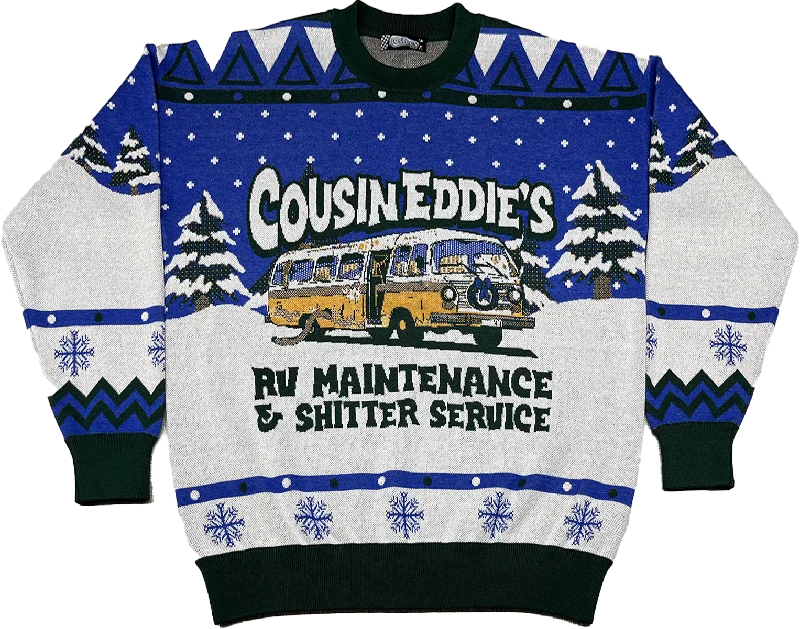 pullover sweater teens cosmic amber -Cousin Eddie's RV Maintenance Christmas Vacation Knitted Sweater