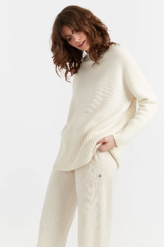 pullover sweater women misty sage -Cream Cashmere Comfort Sweater