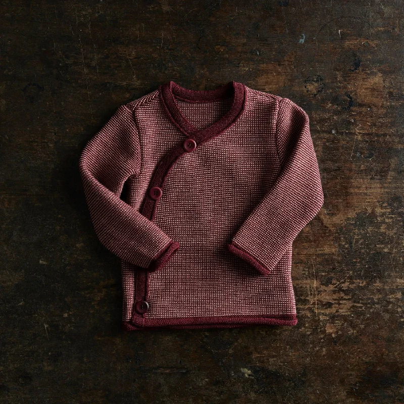 cardigan kids lunar prairie -Baby & Kids Merino Wool Cardigan - Cassis/Rose