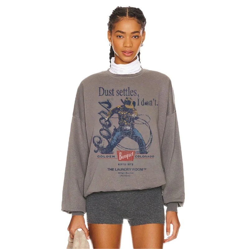 pullover sweater with vented cuffs -Dust Settles I Don'T - Jump Jumper - Gravity Grey