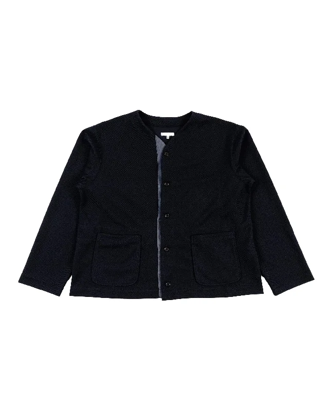 cardigan kids starry prairie -Engineered Garments Knit Cardigan Dark Navy Diamond Poly Knit