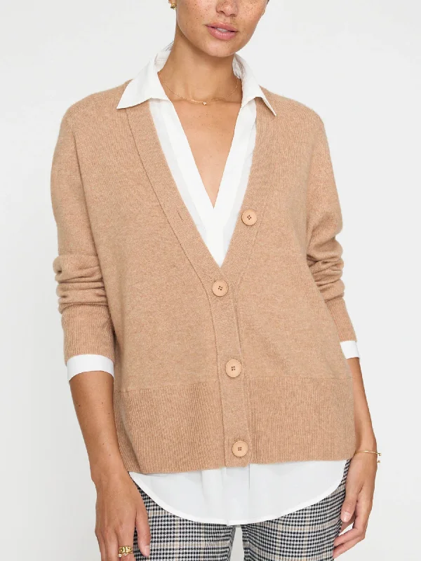 ribbed-canvas cardigan texture -JER3659cmw Brochu Walker Callie Layered Looker Cardigan