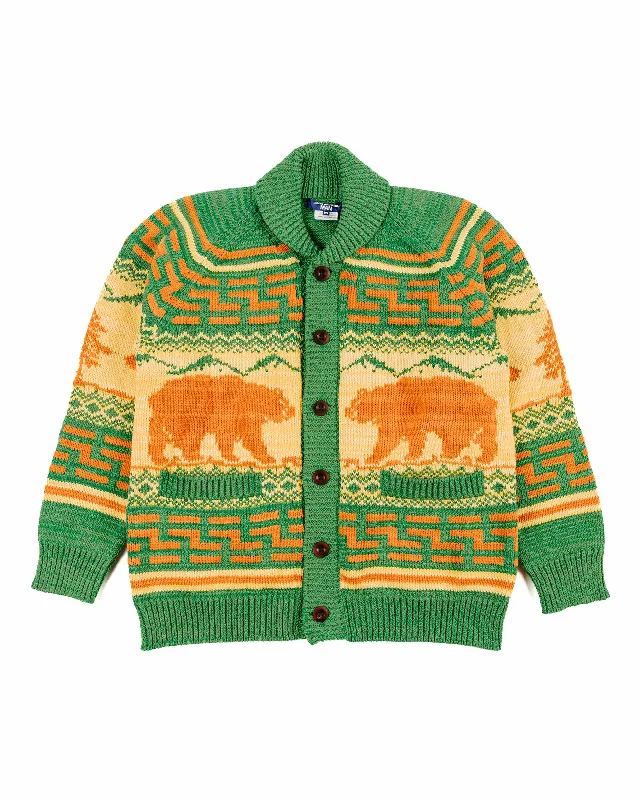 cardigan women dusk amber -Junya Watanabe MAN Cardigan Green/Yellow/Orange