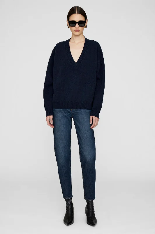 pullover sweater with shell studs -Lee Sweater - Deep Navy