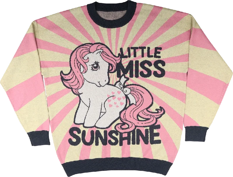 hemp-tweed pullover sweater eco -Little Miss Sunshine My Little Pony Knitted Sweater