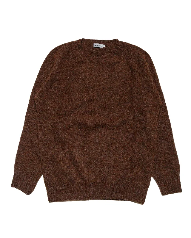 cropped pullover sweater camp stroll -Lost & Found Shaggy Sweater Coffee