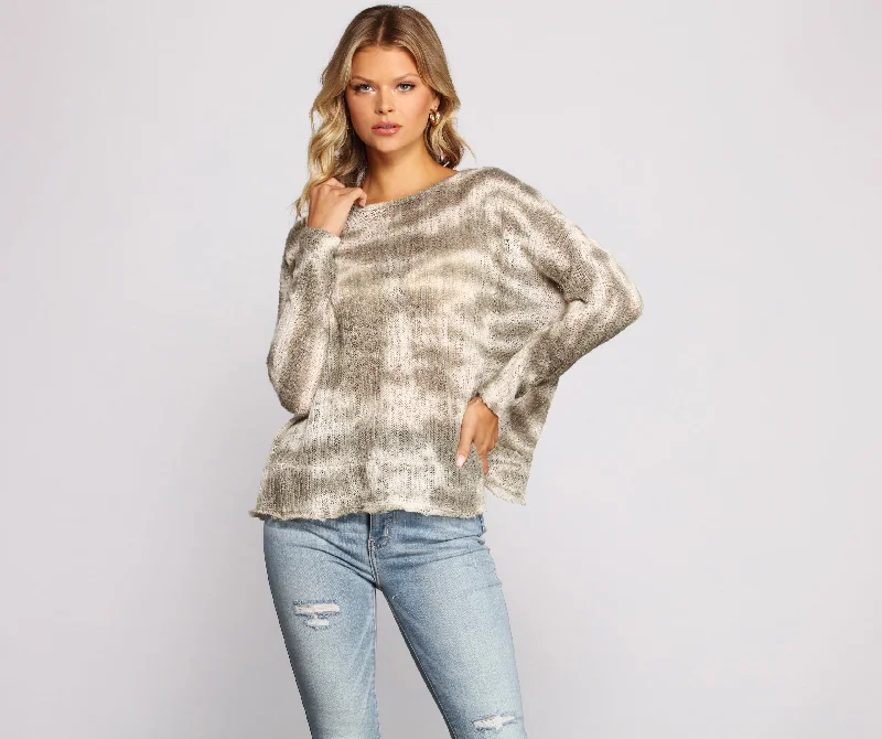 mosaic-canvas pullover sweater bold -Major Tie Dye Moment Crew Neck Sweater