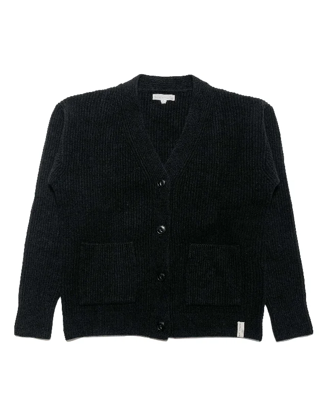 linen-canvas cardigan airy -Merz B. Schwanen LOCG02 Cardigan Black