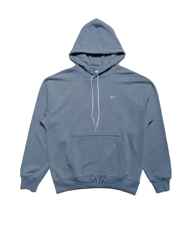 pullover sweater men ridge cord -Nike Solo Swoosh French Terry Pullover Hoodie Ashen Slate/White