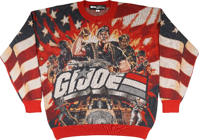 basalt pullover sweater dark shine -Patriotic Battle GI Joe Knitted Sweater