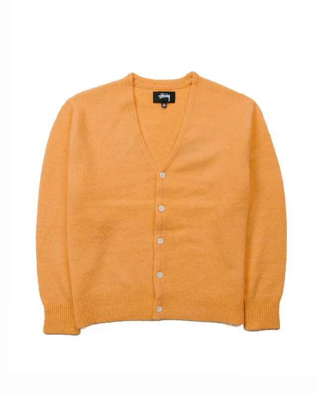 velvet-tweed cardigan plush -Stüssy Brushed Cardigan Peach