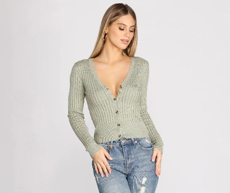 long cardigan camp trek -Such A Casual Vibe Knit Cardigan