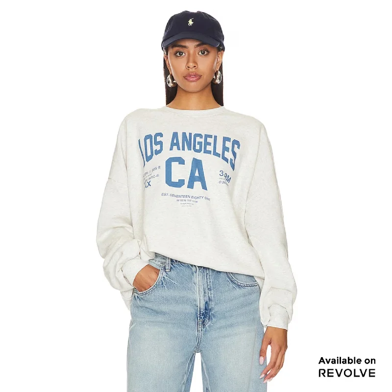 pullover sweater with twisted hem -Welcome To Los Angeles - Jump Jumper - Pebble Heather