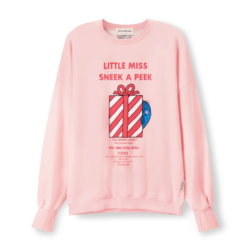 pullover sweater kids lunar prairie -Little Miss Sneek A Peek - Jump Jumper - Blush Pink