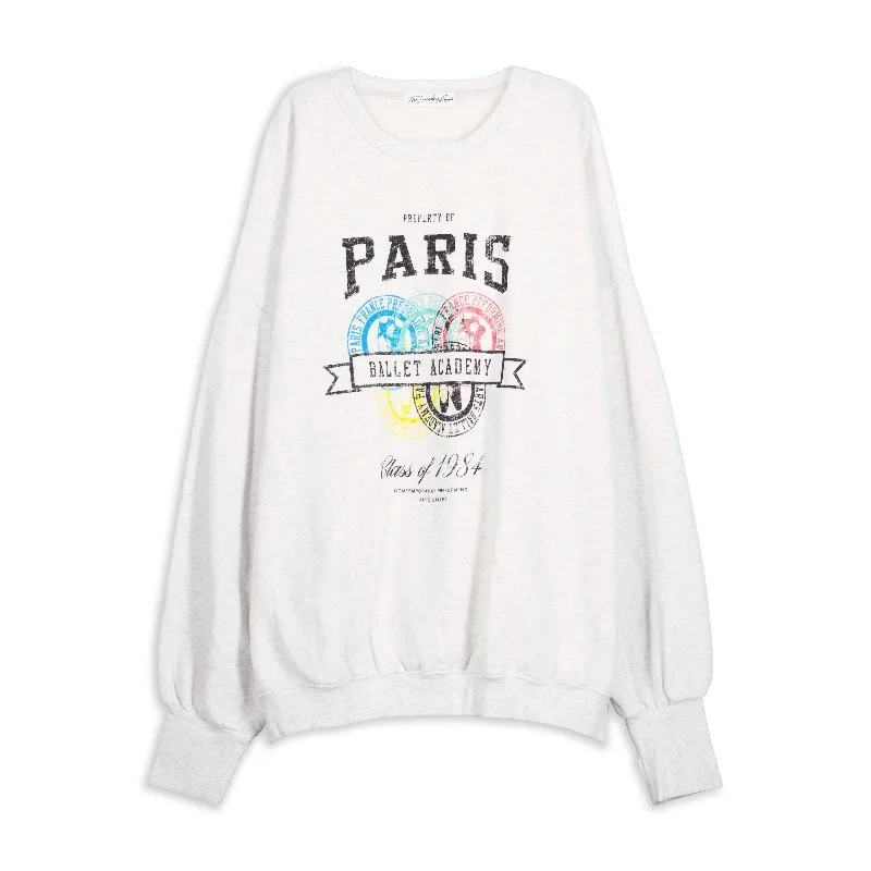 long pullover sweater urban trek -Paris Ballet Academy  - Jump Jumper - Pebble Heather