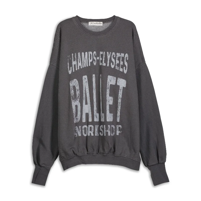 pullover sweater men ridge splice -Champs Elysees Ballet - Jump Jumper - Gravity Grey