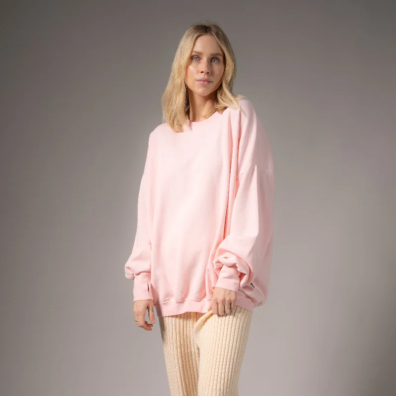 short pullover sweater camp layer -Essentials - Jump Jumper - Blush Pink