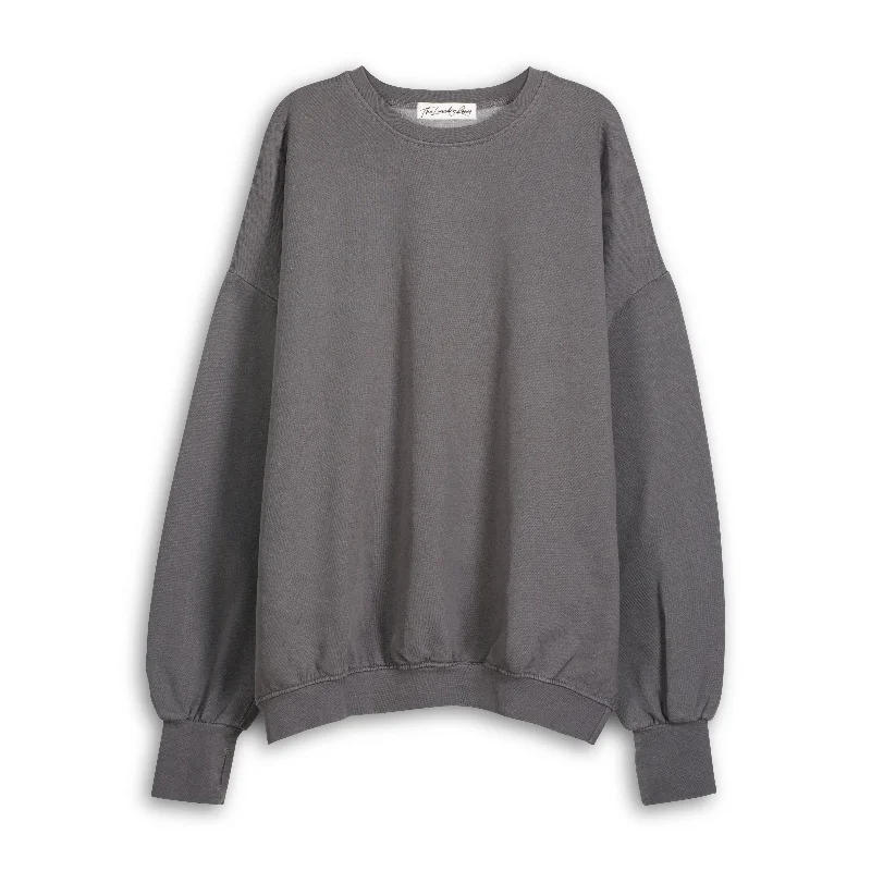 knit-tweed pullover sweater hybrid -Essentials - Jump Jumper - Gravity Grey