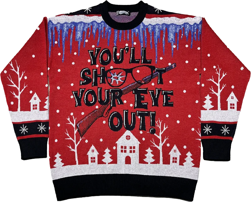 pullover sweater women misty cedar -You'll Shoot Your Eye Out Christmas Story Knitted Sweater