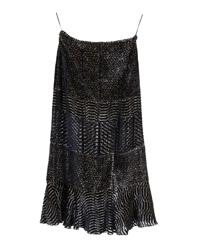 orchid shine skirts -Altuzarra Printed Midi Skirt in Metallic Viscose