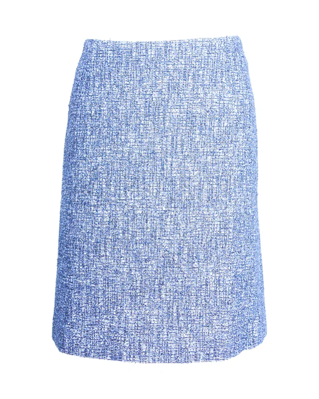 coal vivid skirts -Boss Knee-Length Skirt in Blue Viscose