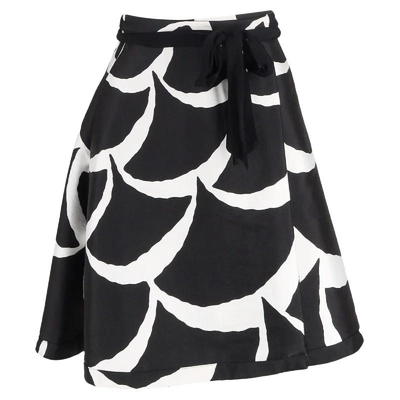 active trim skirts -Diane Von Furstenberg Printed Skirt in Black Polyester