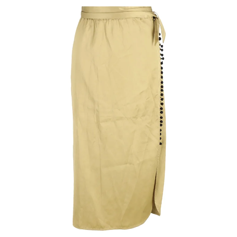 jet tough skirts -Dries Van Noten Wrap Skirt in Gold Viscose