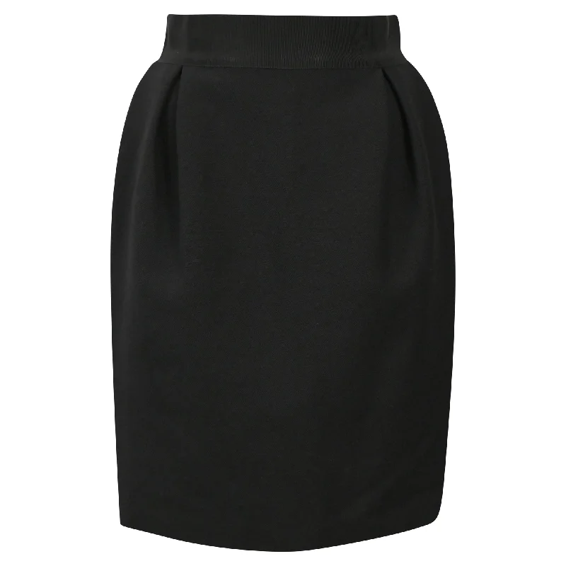 light striking skirts -Giambattista Valli Mini Pencil Skirt in Black Wool