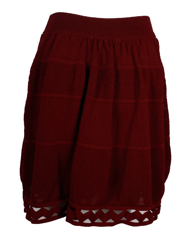 plus shine skirts -Sandro Bianca Skirt in Red Viscose