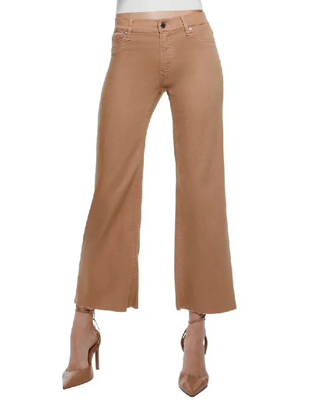 plus burst pants -alice + olivia Roxie Low-Rise Straight Flare Cropped Jean