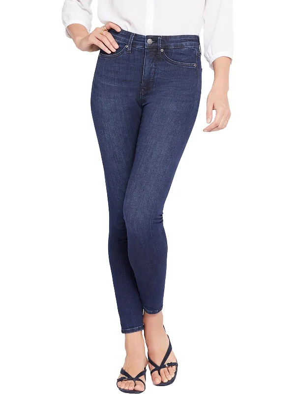 hazel glow pants -Ami Womens High-Rise Dark Wash Skinny Jeans