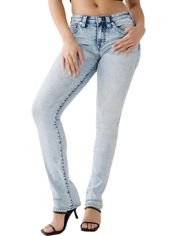 port vivid pants -Billie Womens Mid-Rise Light Wash Straight Leg Jeans