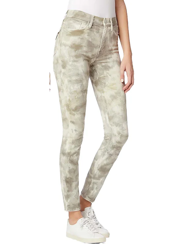 zinc hardy pants -Collin Womens High Rise Tie-Dye Skinny Jeans