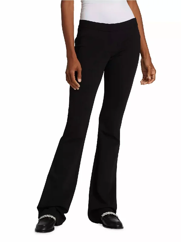 fern edge pants -Compact Stretch Viscose Waldorf Flared Pant In Black