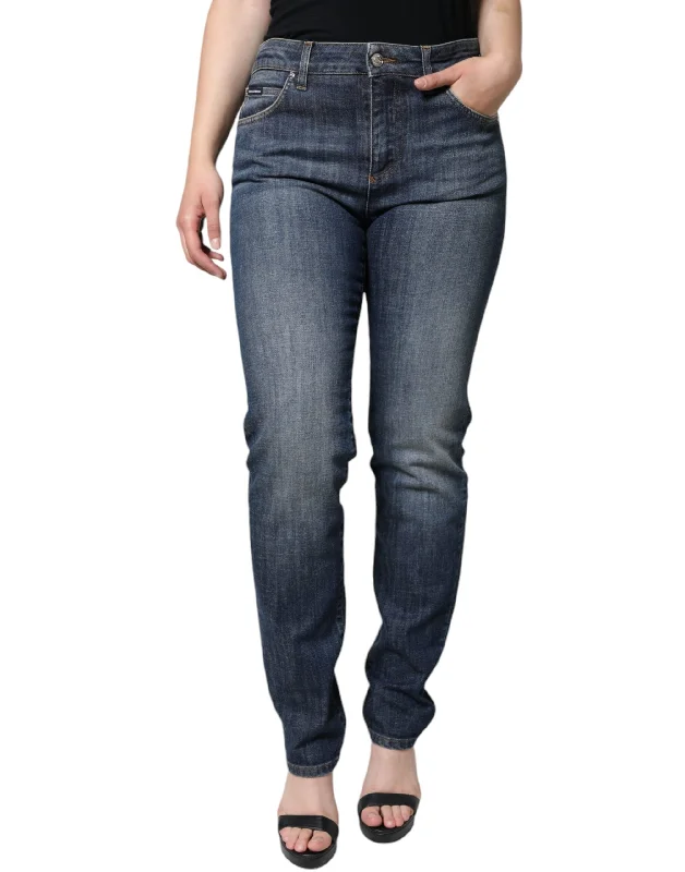 wave calm pants -Dolce & Gabbana   Cotton Stretch Skinny  Women's Jeans