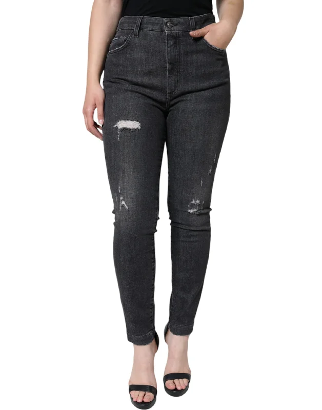 soft calm pants -Dolce & Gabbana  Cotton Stretch Tatte Skinny Women's Jeans