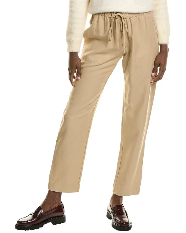 moss rest pants -Enza Costa Twill Linen-Blend Easy Pant