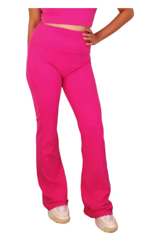 performance breeze pants -Flared Pants In Pink