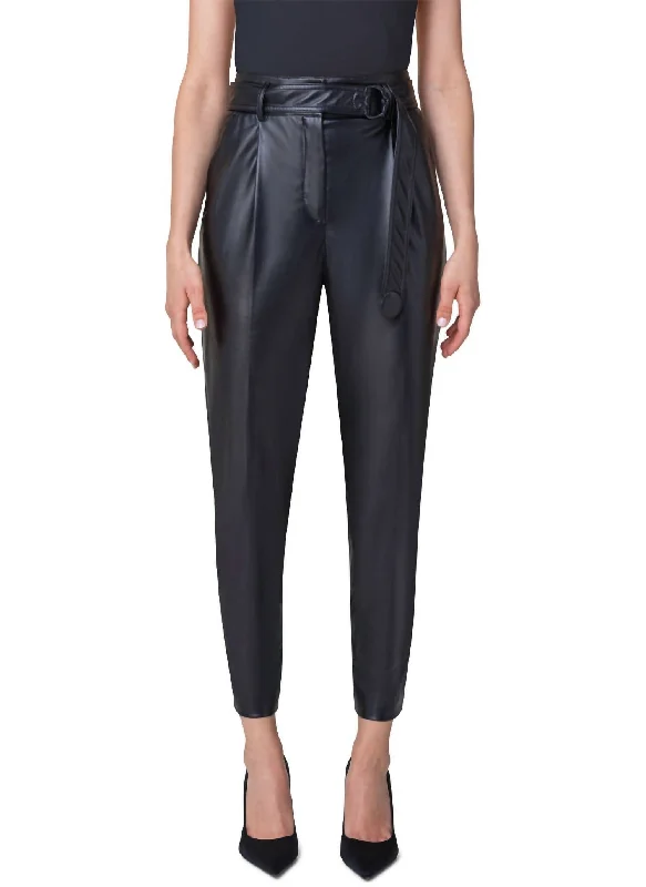 brick vivid pants -Fred Vegan Leather Pant In Black