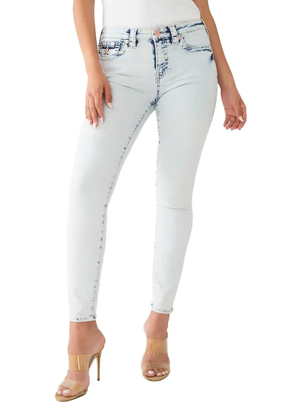 twilight flow pants -Jennie Curvy Womens Mid-Rise Light Wash Skinny Jeans