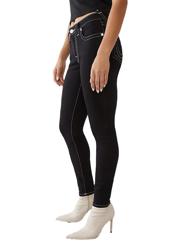 cheerful edge pants -Jennie Curvy Womens Mid-Rise Stretch Skinny Jeans