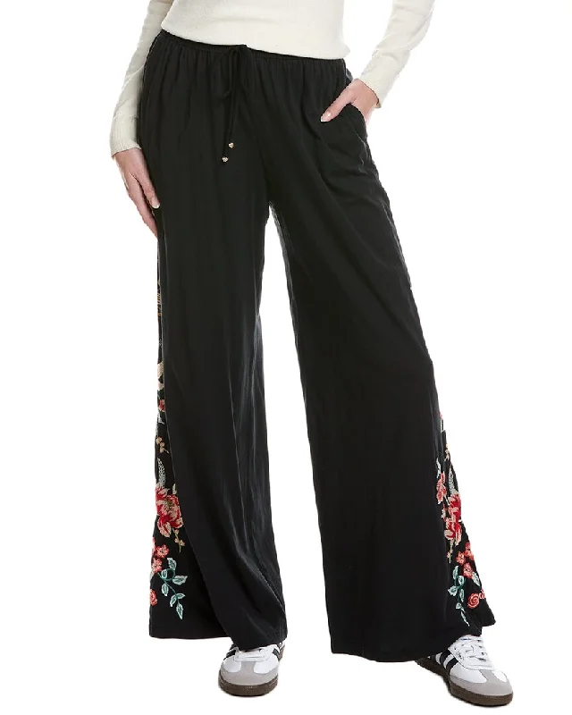 squad striking pants -Johhny Was Wide Leg Knit Pant