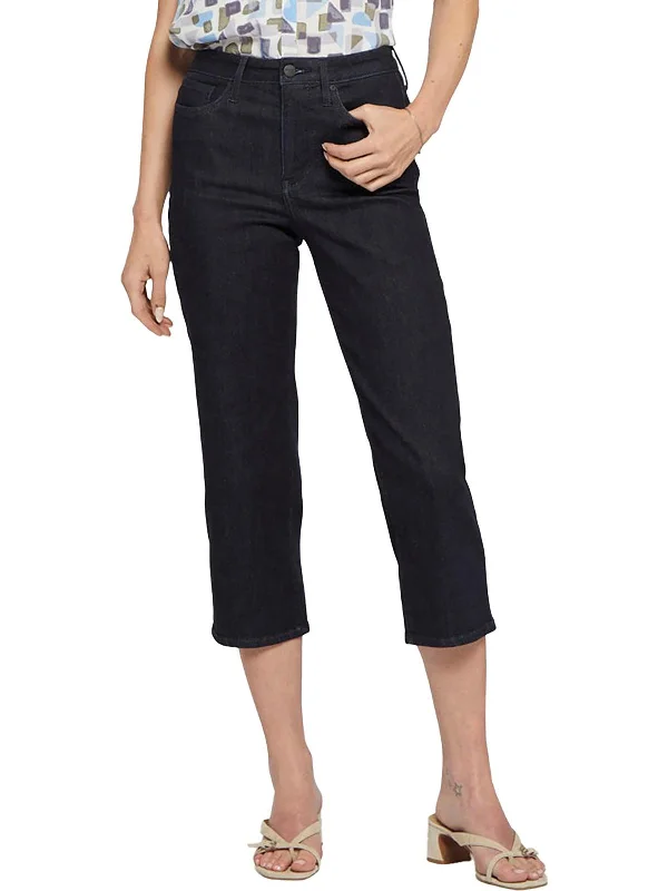 chalk calm pants -Joni Womens High Rise Relaxed Capri Jeans