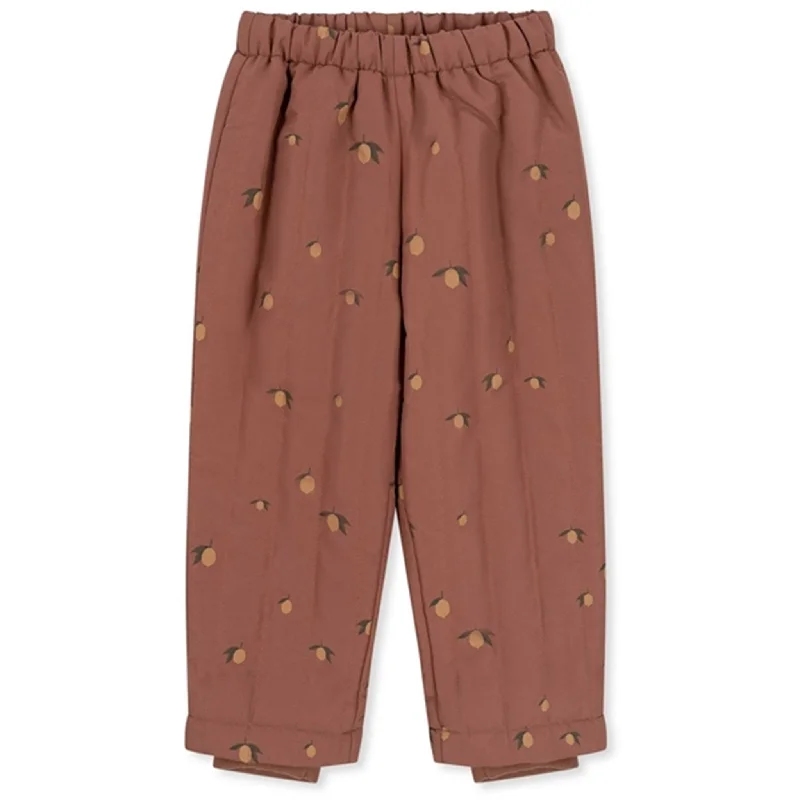 coral bold pants -Konges Sløjd Stormy Termo Pants Brown Lemon