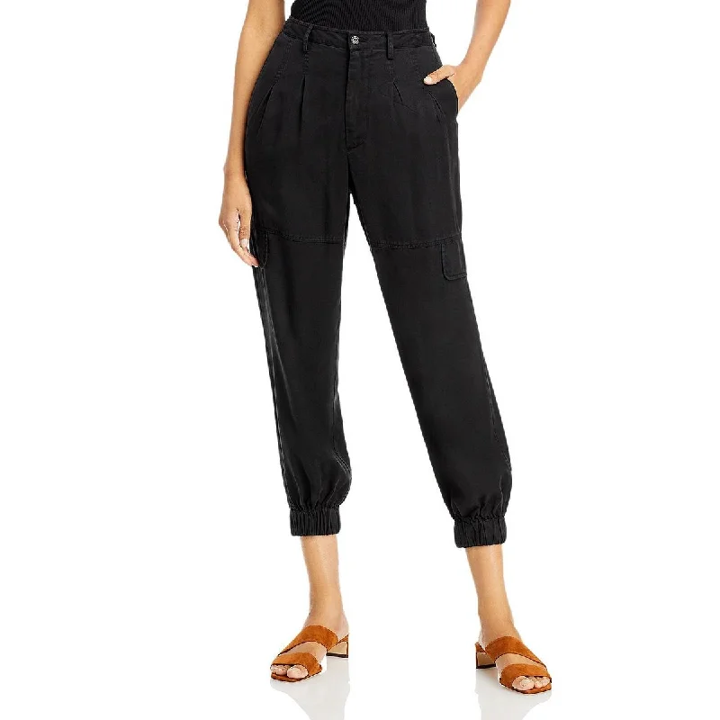 upscale cozy pants -Laurent Womens Tencel Pleated Jogger Pants