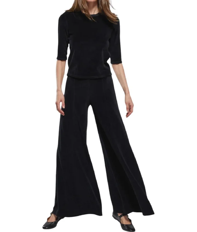 obsidian pants -Megalo Palazzo Pants In Black